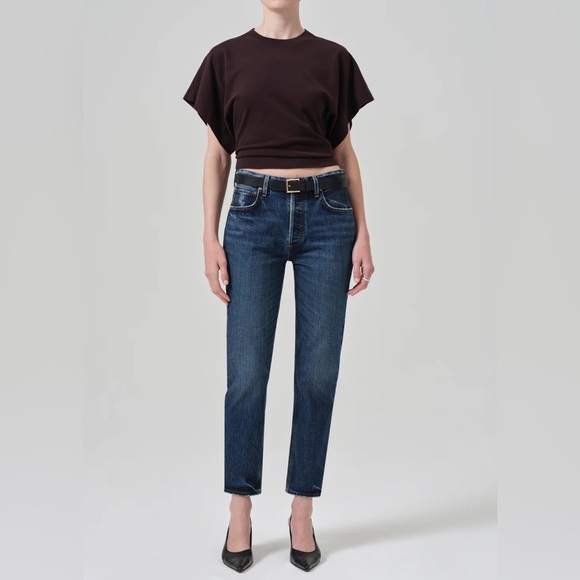 Citizens of Humanity Charlotte Crop High Rise Straight Jeans size